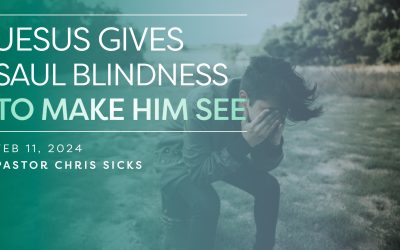 Jesus Gives Saul Blindness, to Make him See