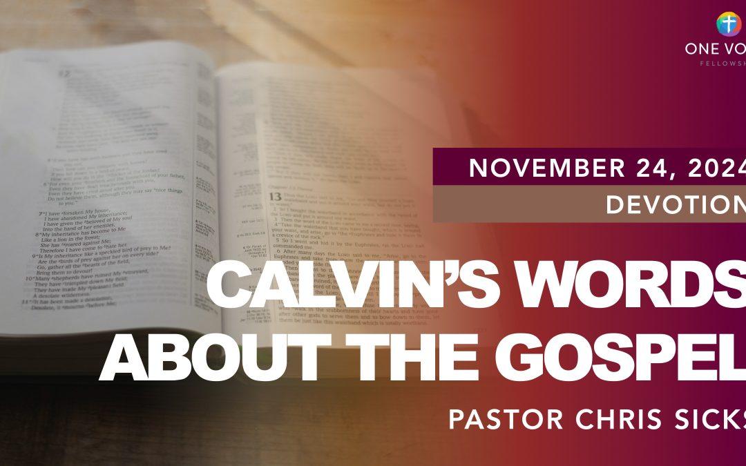 Calvin’s words about the Gospel